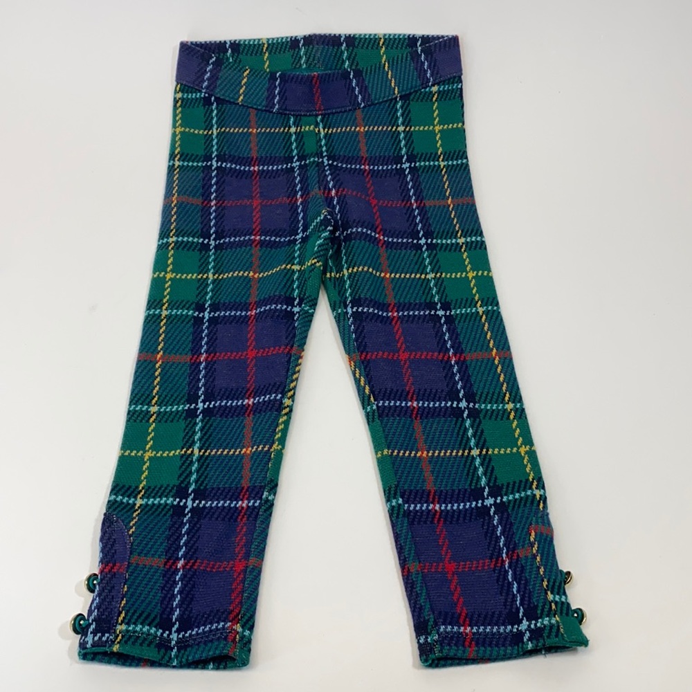 Janie and Jack girls size 3 plaid leggings nwot